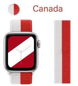 Canada Fabric Loop Smart Watch Band Compatible With Apple Watch