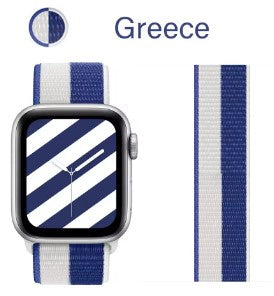 Greece Fabric Loop Smart Watch Band Compatible With Apple Watch